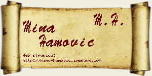 Mina Hamović vizit kartica